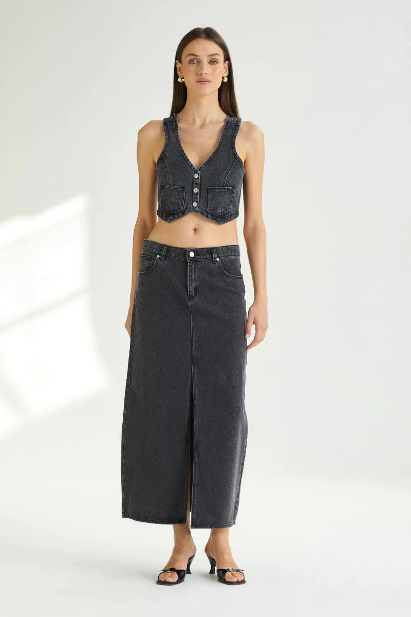 Abrand 99 Low Maxi skirt Chloe - washed black - Image 4