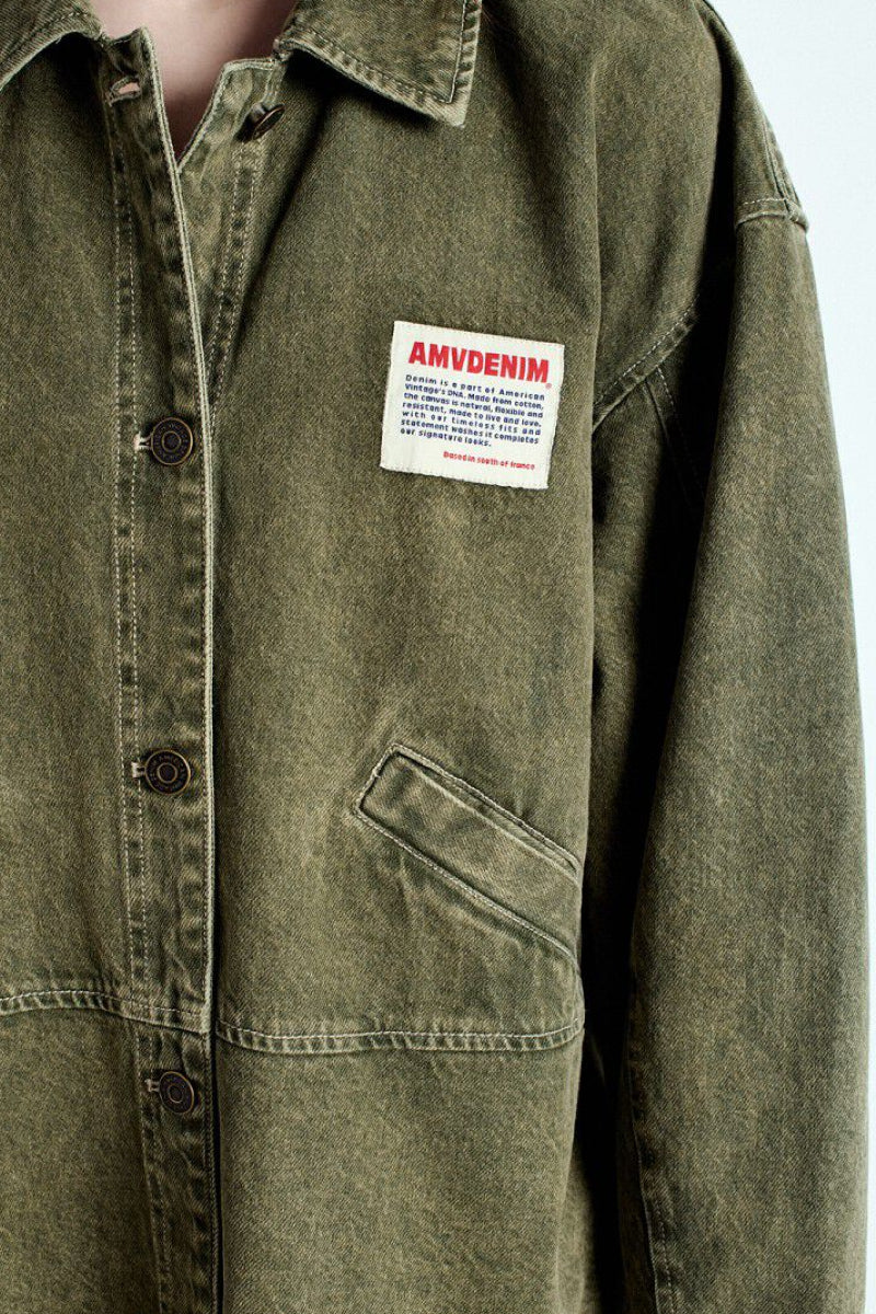 American Vintage Uzatown jacket - olive - Image 4