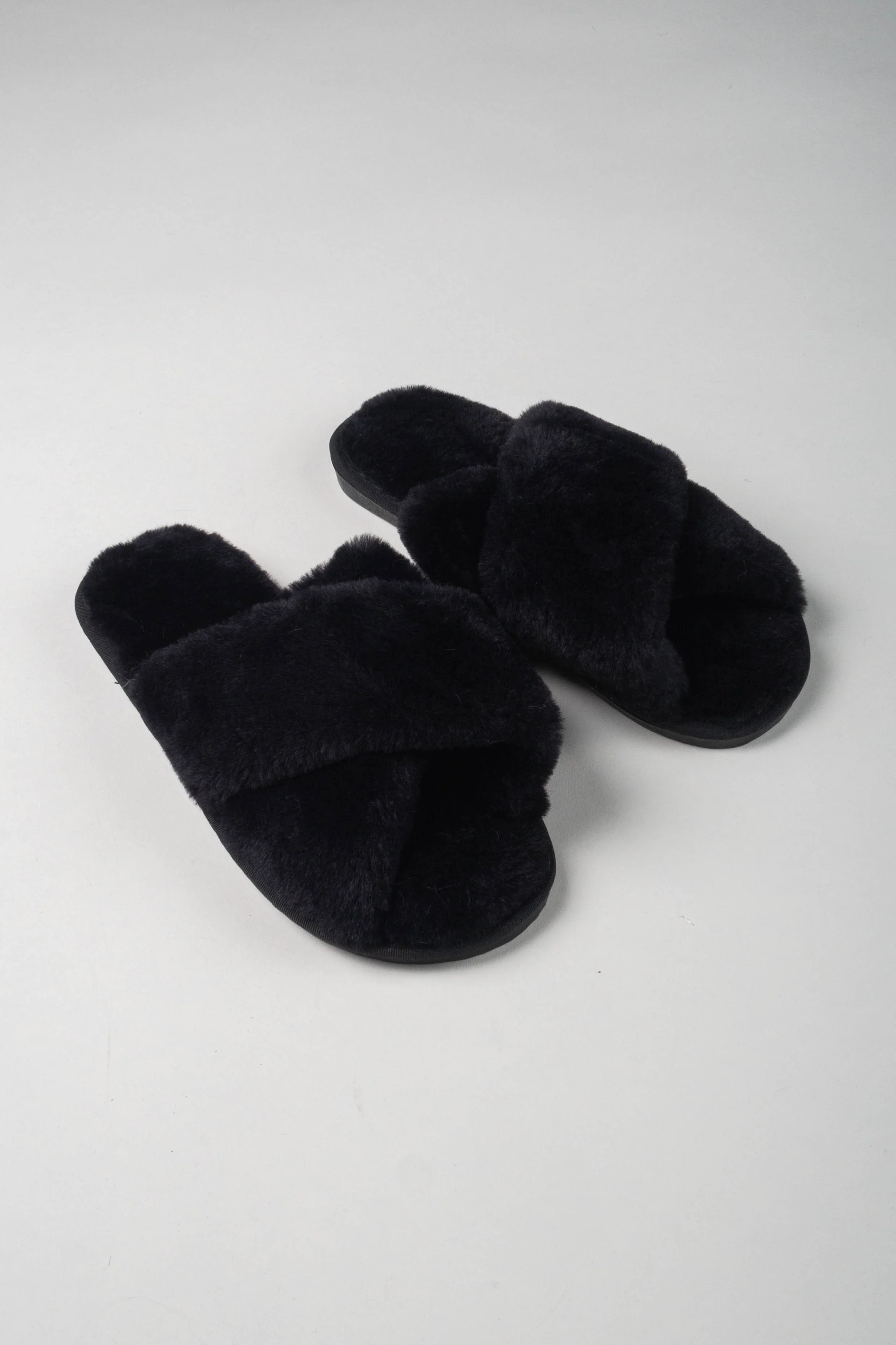 Americandreams Lou Faux fur slippers - black - Image 3