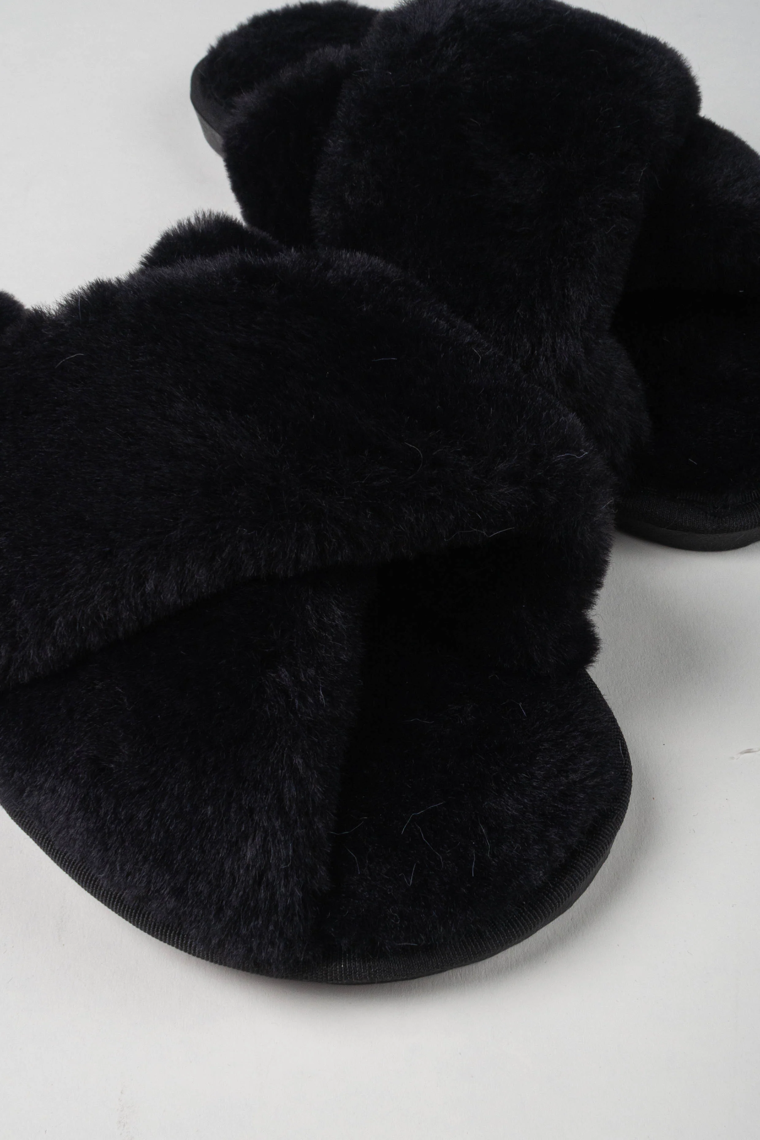 Americandreams Lou Faux fur slippers - black - Image 4