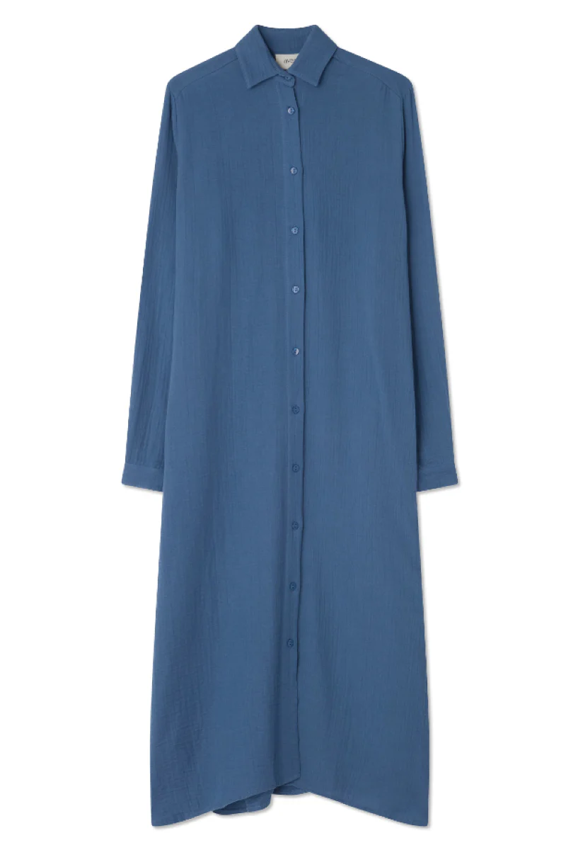 AVENY Berry dress cotton crincle - indigo blue - Image 3