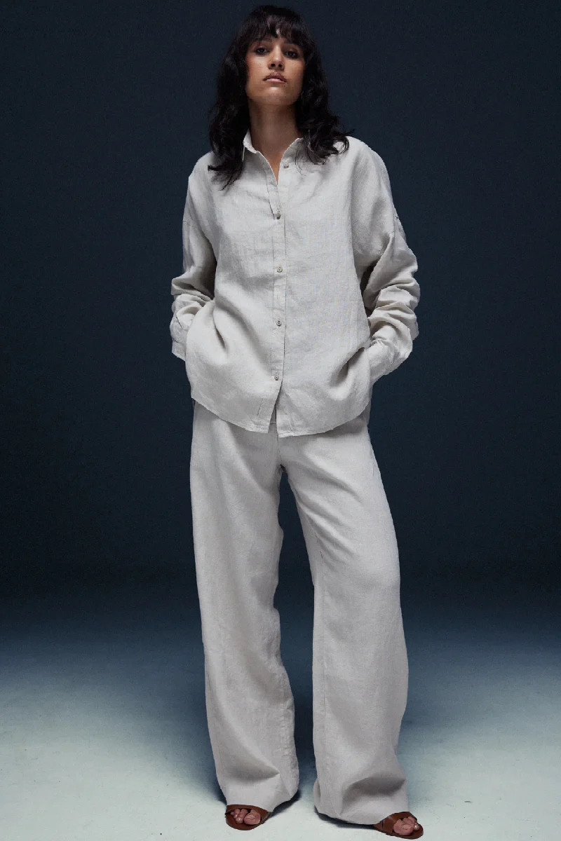AVENY Beverly linen pant - birch
