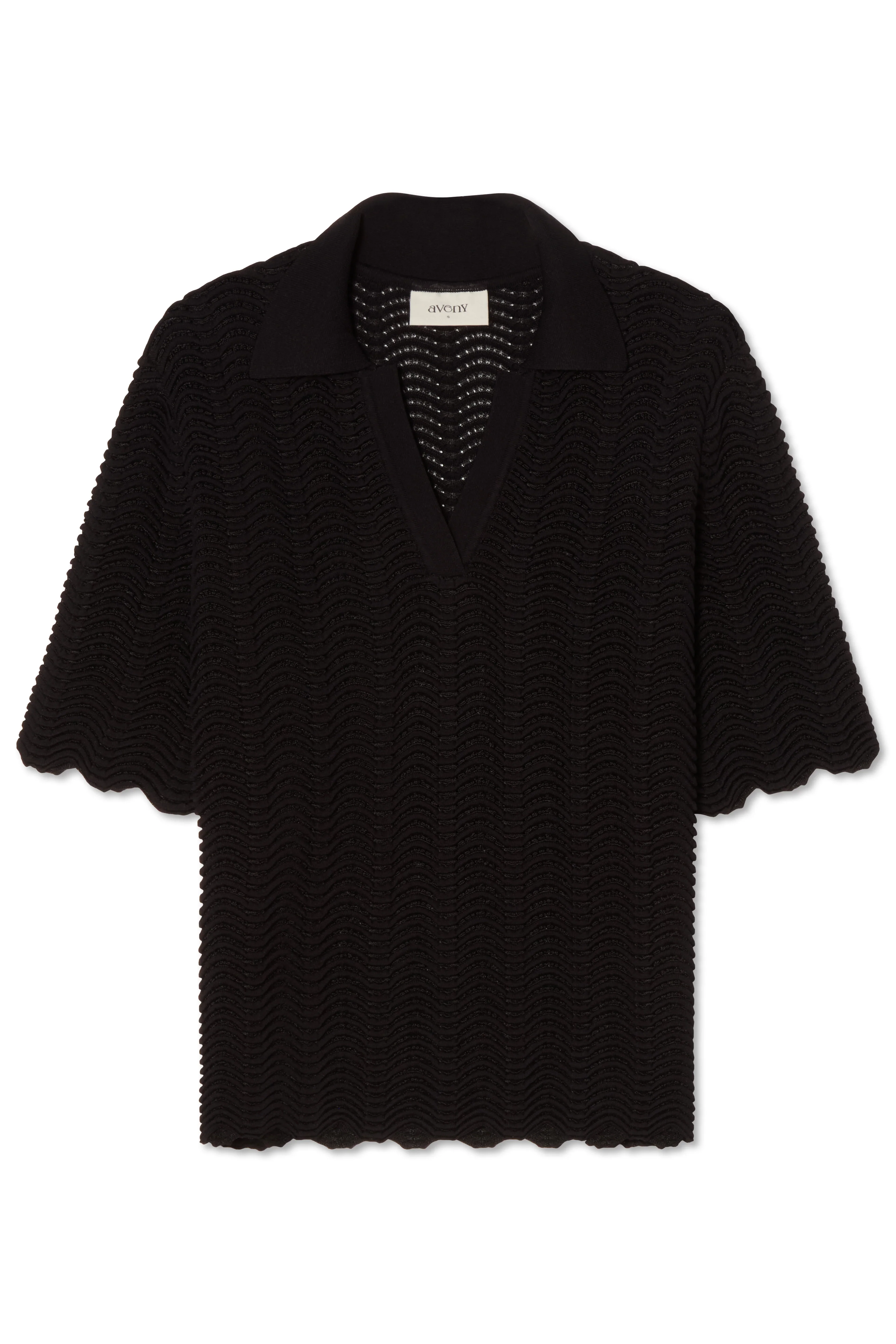 AVENY Lara Knit top - black on black - Image 3