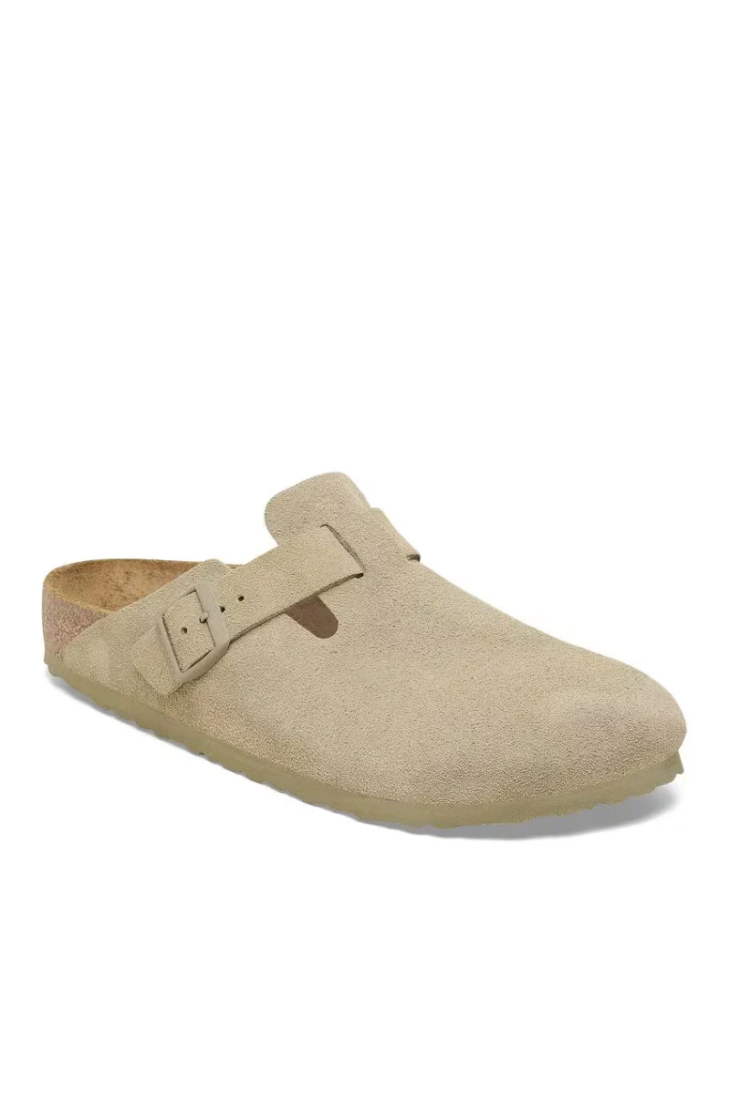 Birkenstock Boston Suede Narrow fit - faded khaki - Image 6