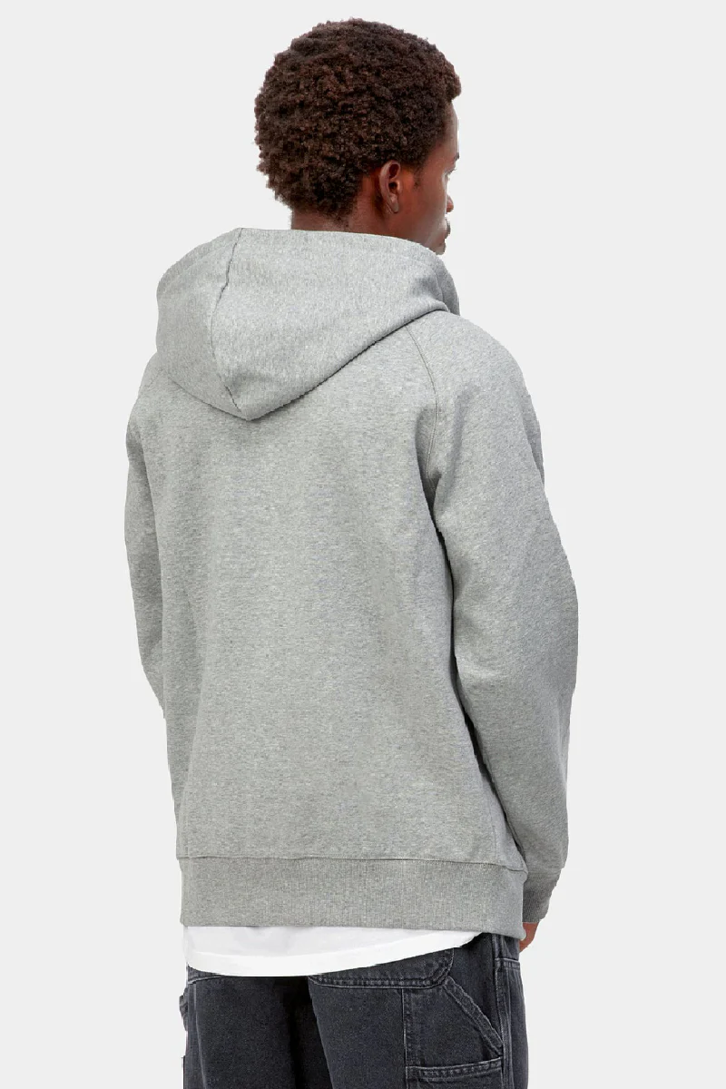 Carhartt WIP Hooded Chase Jacket - grey heather/gold - Image 3