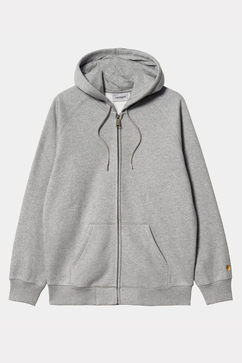Carhartt WIP Hooded Chase Jacket - grey heather/gold - Image 5