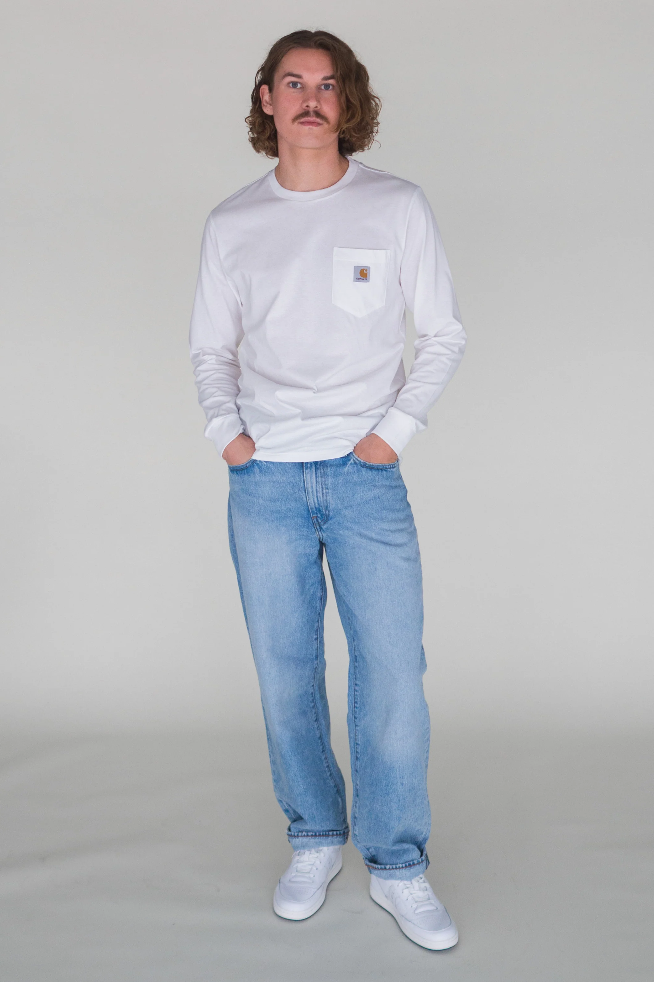 Carhartt WIP L/S Pocket shirt - white - Image 4