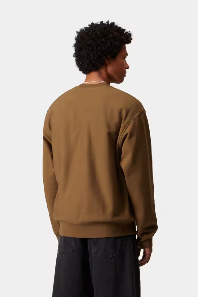 Carhartt WIP American Script Sweat - Hamilton brown - Image 2