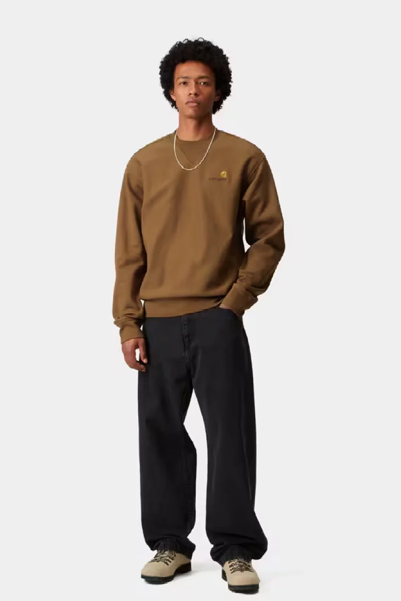 Carhartt WIP American Script Sweat - Hamilton brown - Image 3