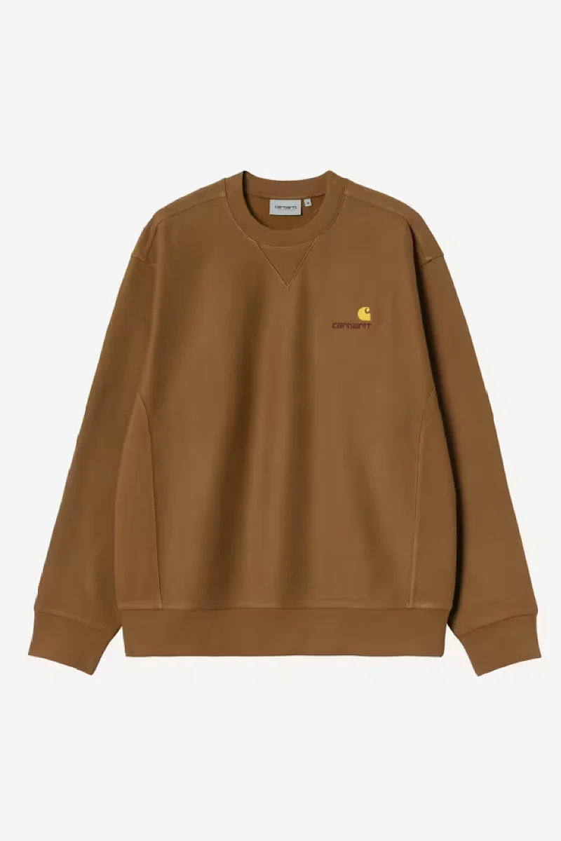 Carhartt WIP American Script Sweat - Hamilton brown - Image 4