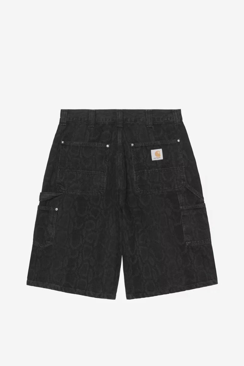 Carhartt WIP OG Double Knee Short Smith Denim - Snake camo black - Image 2