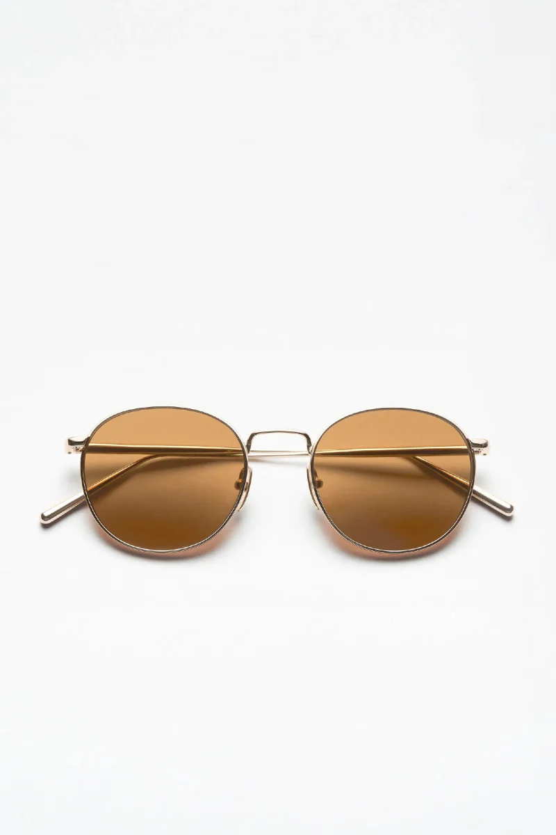 CHIMI Steel Round aurinkolasit - soft gold / brown - Image 4