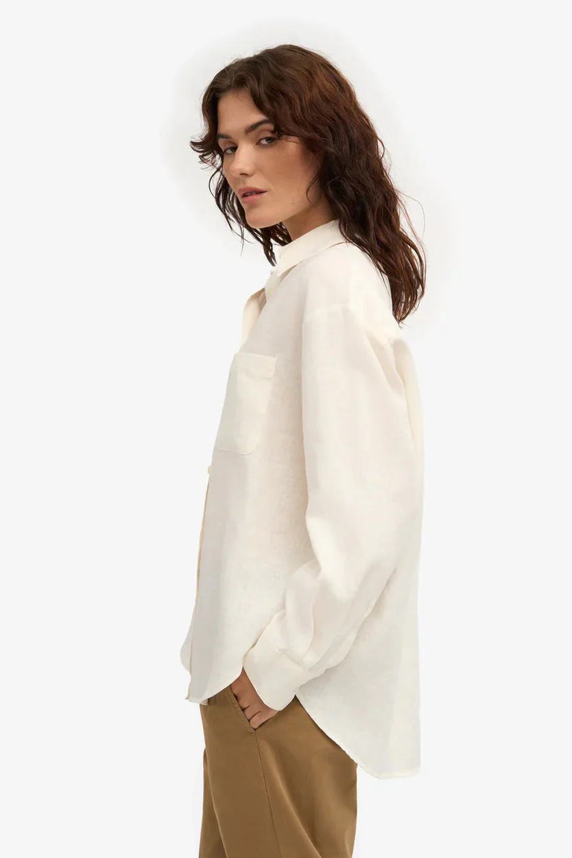 Colorful Standard Linen oversized shirt - Ivory white - Image 2