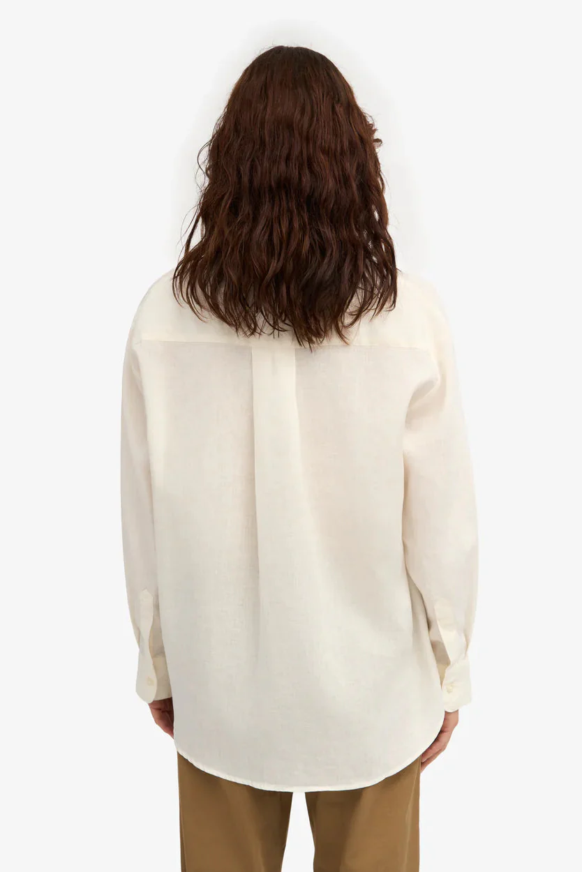 Colorful Standard Linen oversized shirt - Ivory white - Image 3