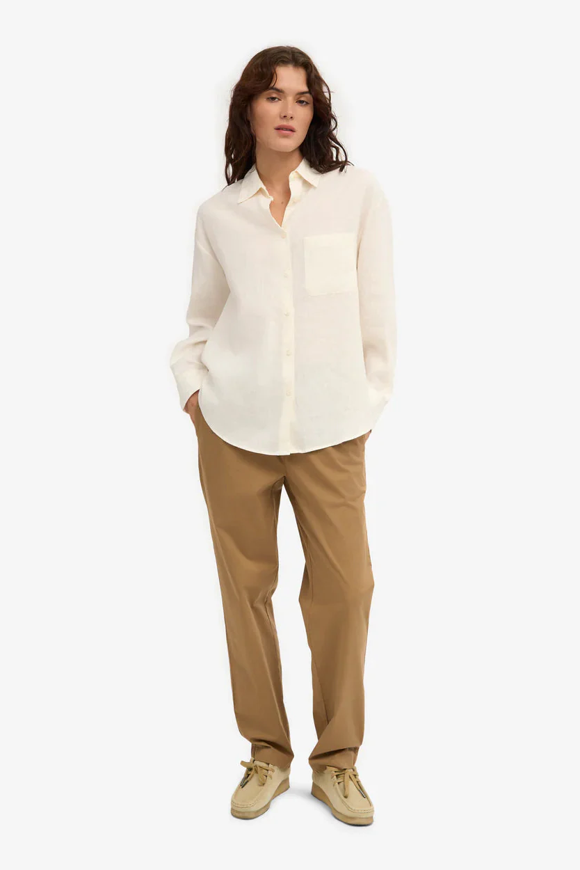 Colorful Standard Linen oversized shirt - Ivory white - Image 4