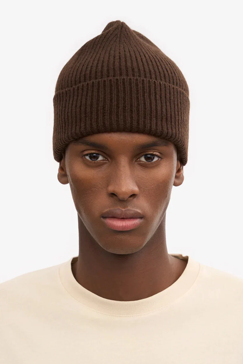 Colorful Standard Merino Wool Beanie - coffee brown - Image 2
