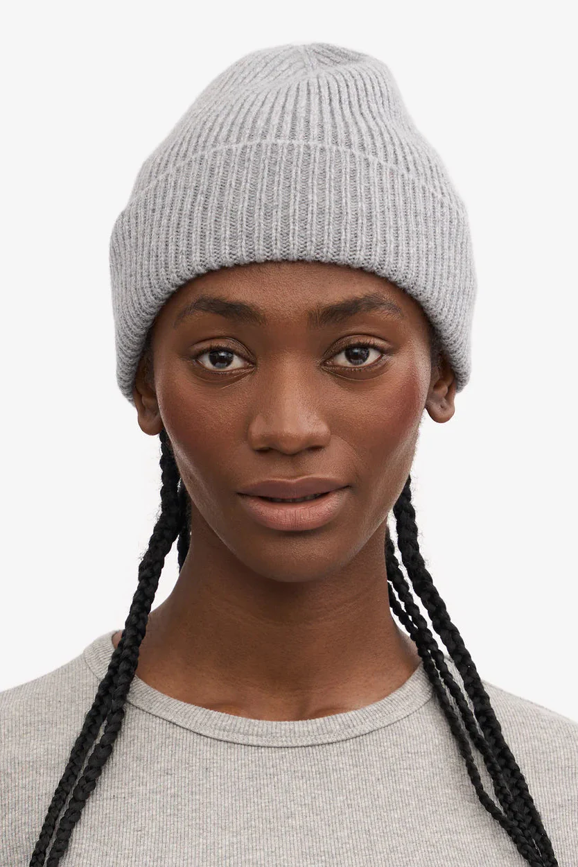 Colorful Standard Merino Wool Beanie - heather grey - Image 4
