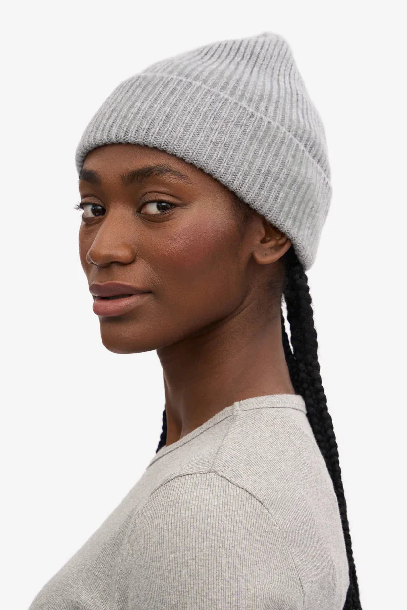 Colorful Standard Merino Wool Beanie - heather grey - Image 5