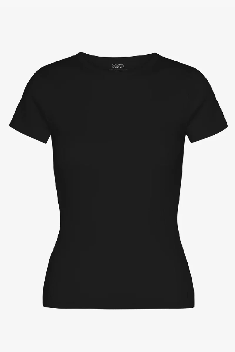 Colorful Standard Organic Rib SS T-Shirt - Deep Black - Image 5