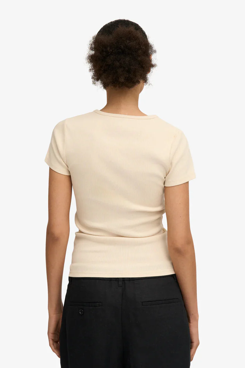 Colorful Standard Organic Rib SS t-shirt - Ivory white - Image 4