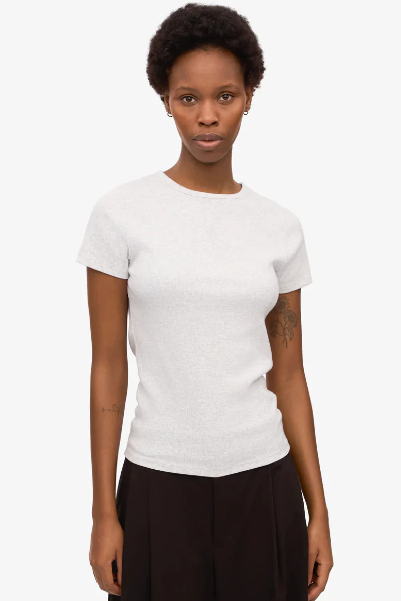 Colorful Standard Organic Rib SS t-shirt - snow melange - Image 2