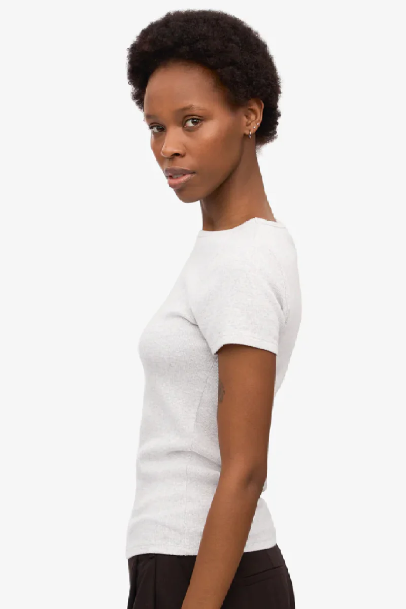 Colorful Standard Organic Rib SS t-shirt - snow melange - Image 3