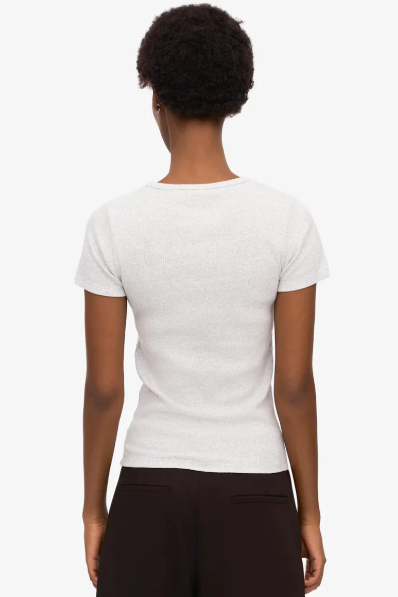 Colorful Standard Organic Rib SS t-shirt - snow melange - Image 4