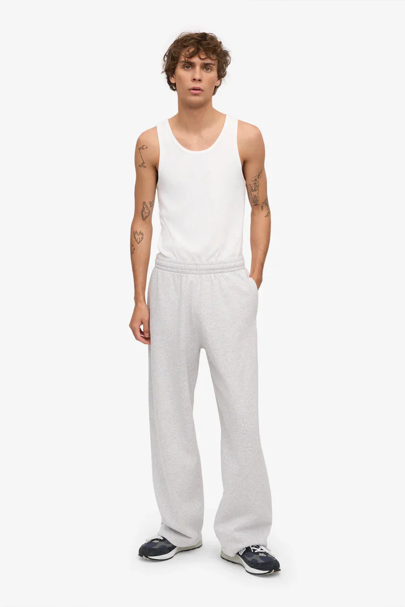 Colorful Standard Organic Straight Leg Sweatpants - snow melange - Image 2