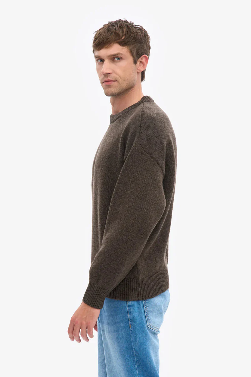Colorful Standard Oversized Merino wool crew - coffee brown - Image 2