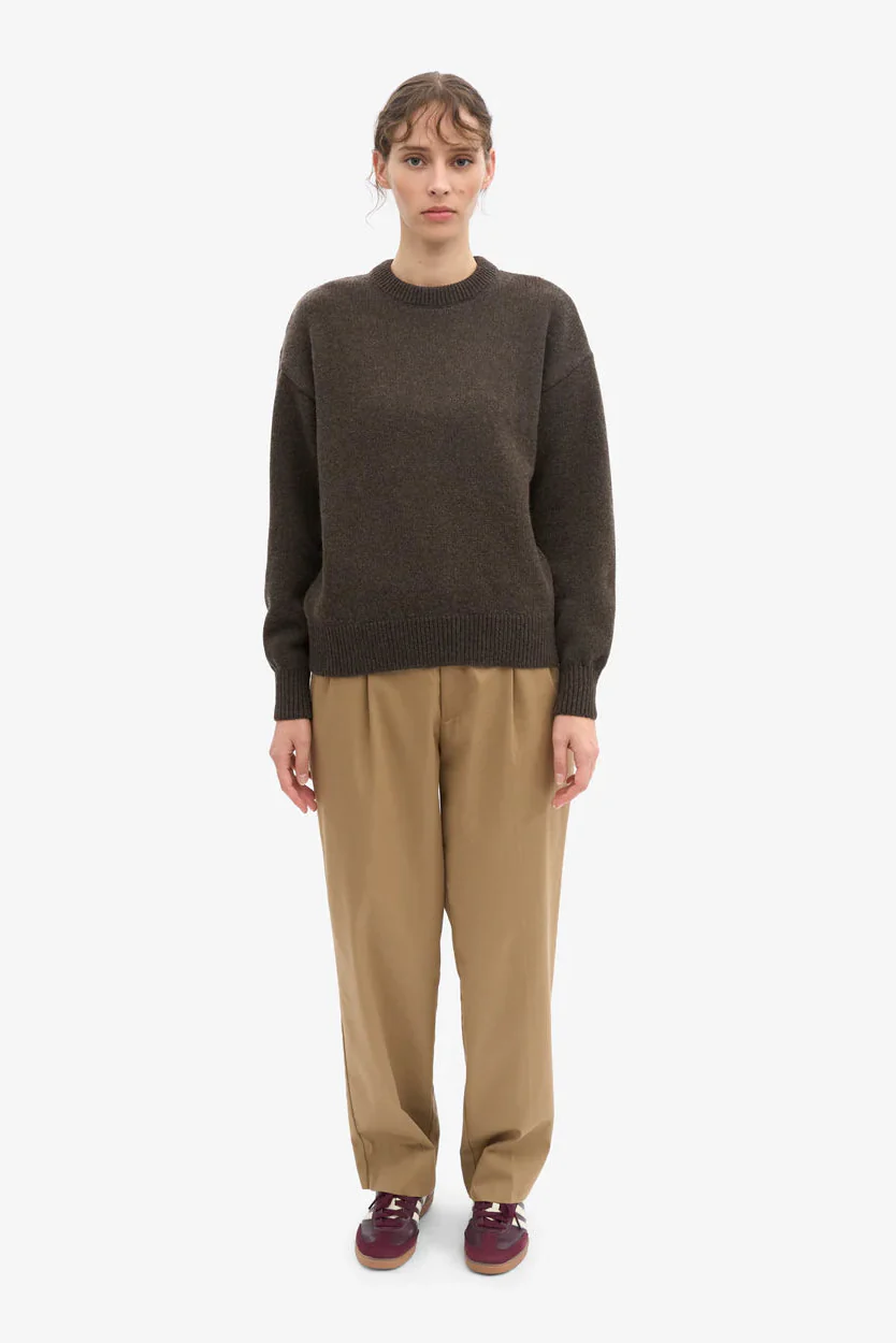 Colorful Standard Oversized Merino wool crew - coffee brown - Image 3