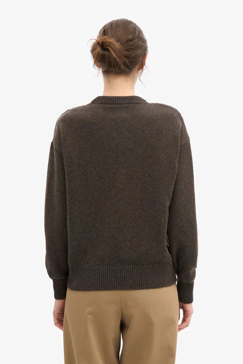 Colorful Standard Oversized Merino wool crew - coffee brown - Image 4