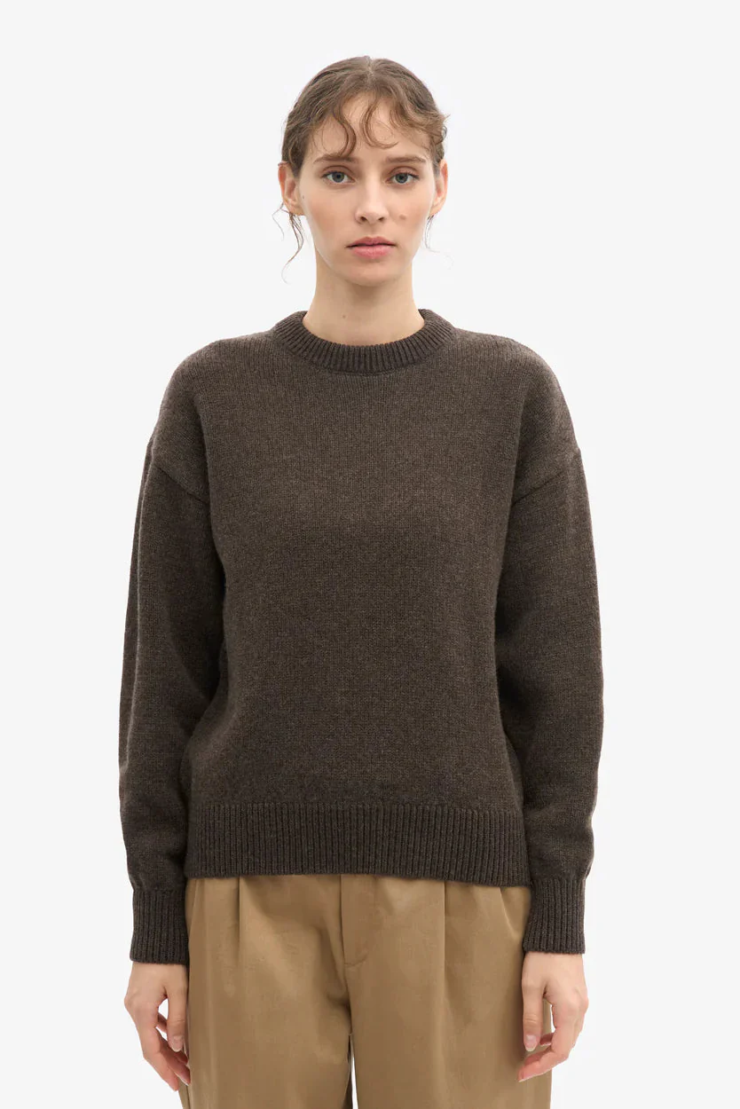 Colorful Standard Oversized Merino wool crew - coffee brown - Image 5