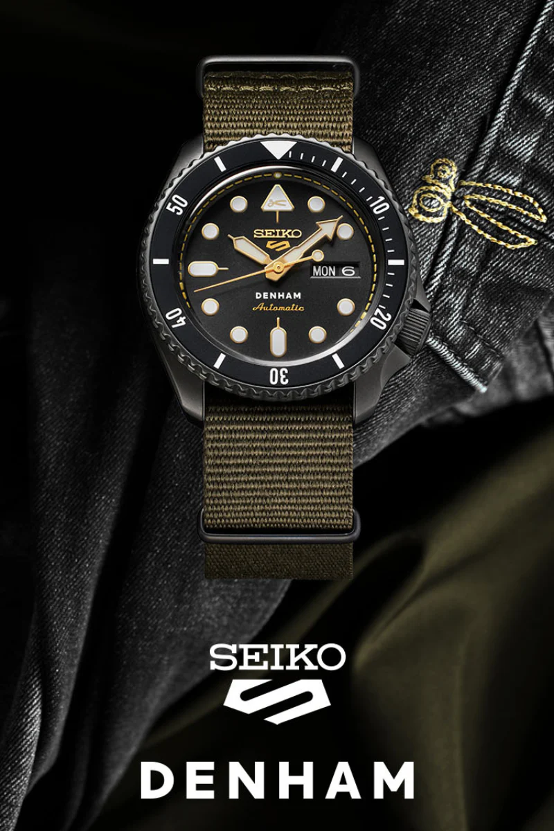 Denham x Seiko 5 The Field Watch - military green - Image 9