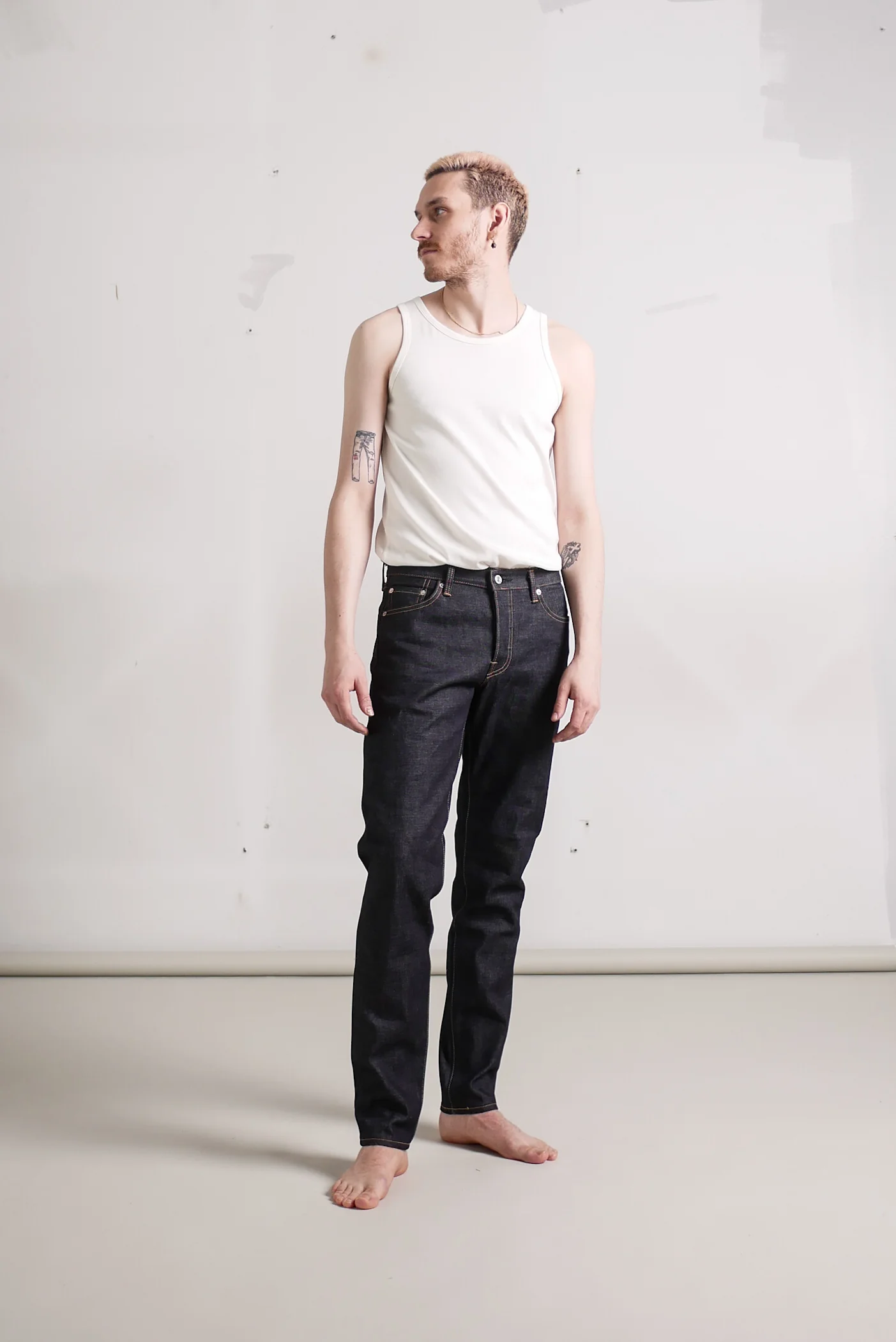 Edwin Regular Tapered miesten farkut - Blue Unwashed Rainbow Selvage - Image 3