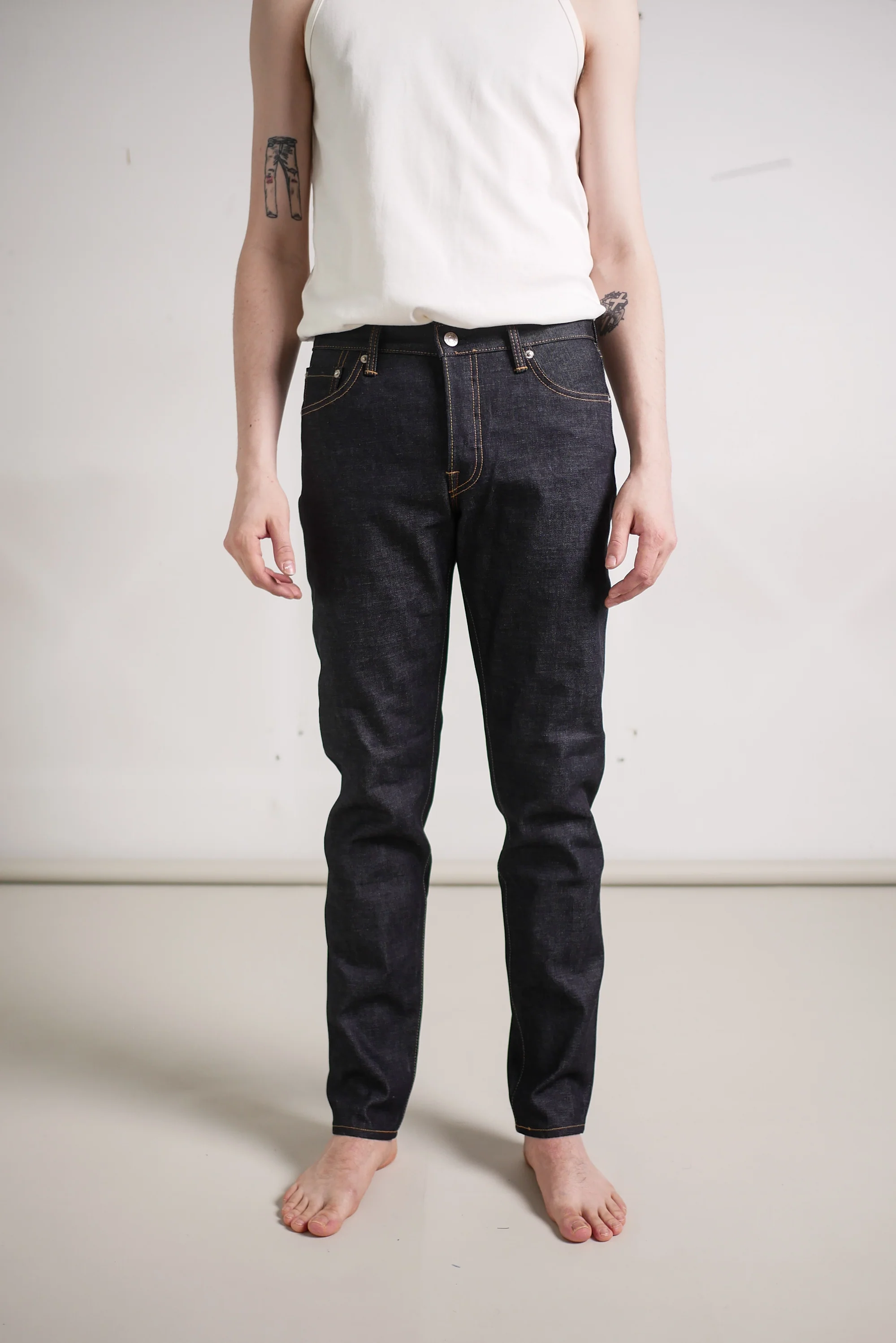 Edwin Regular Tapered miesten farkut - Blue Unwashed Rainbow Selvage - Image 4
