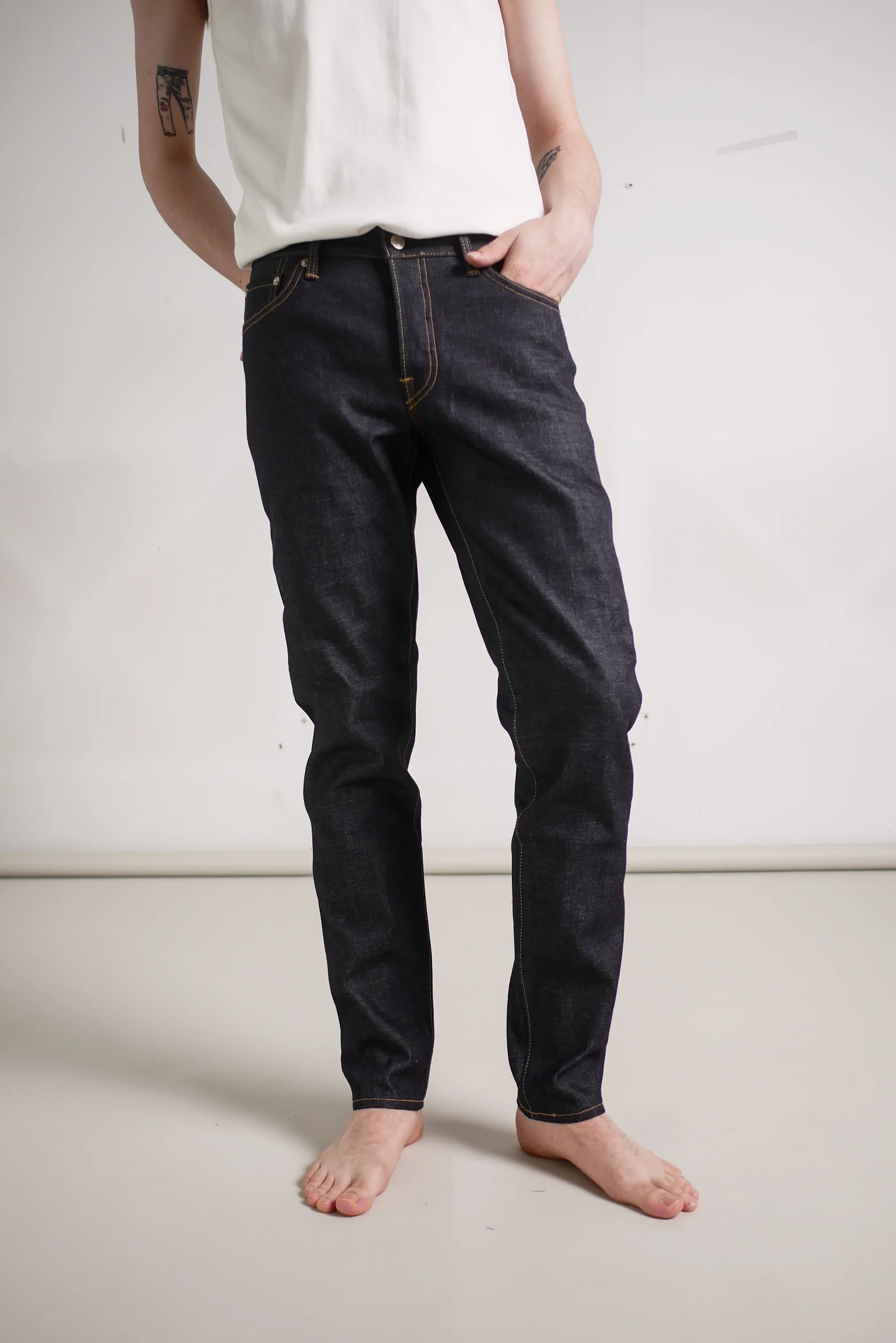 Edwin Regular Tapered miesten farkut - Blue Unwashed Rainbow Selvage - Image 5