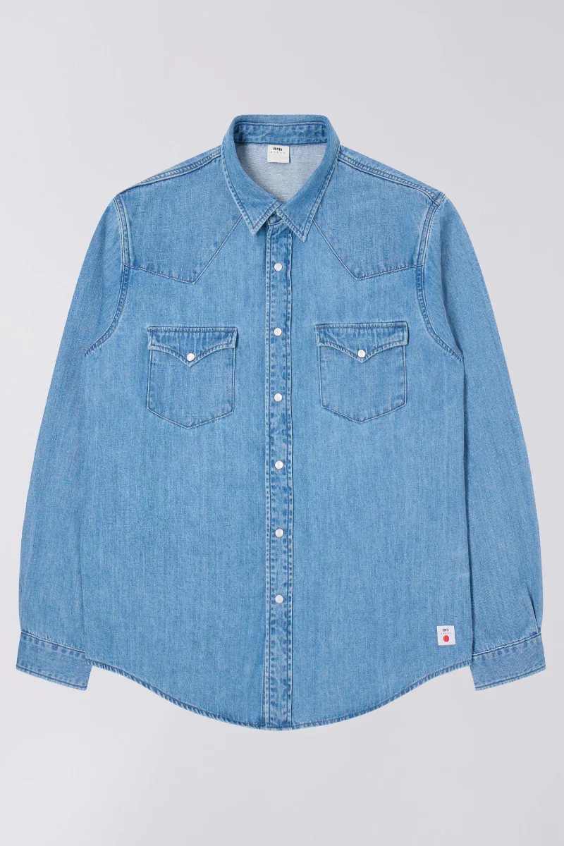 Edwin Western Shirt - blue light used