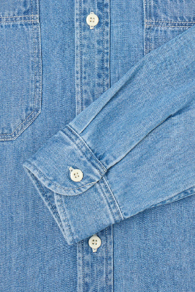 Edwin Work Shirt - blue light used - Image 3