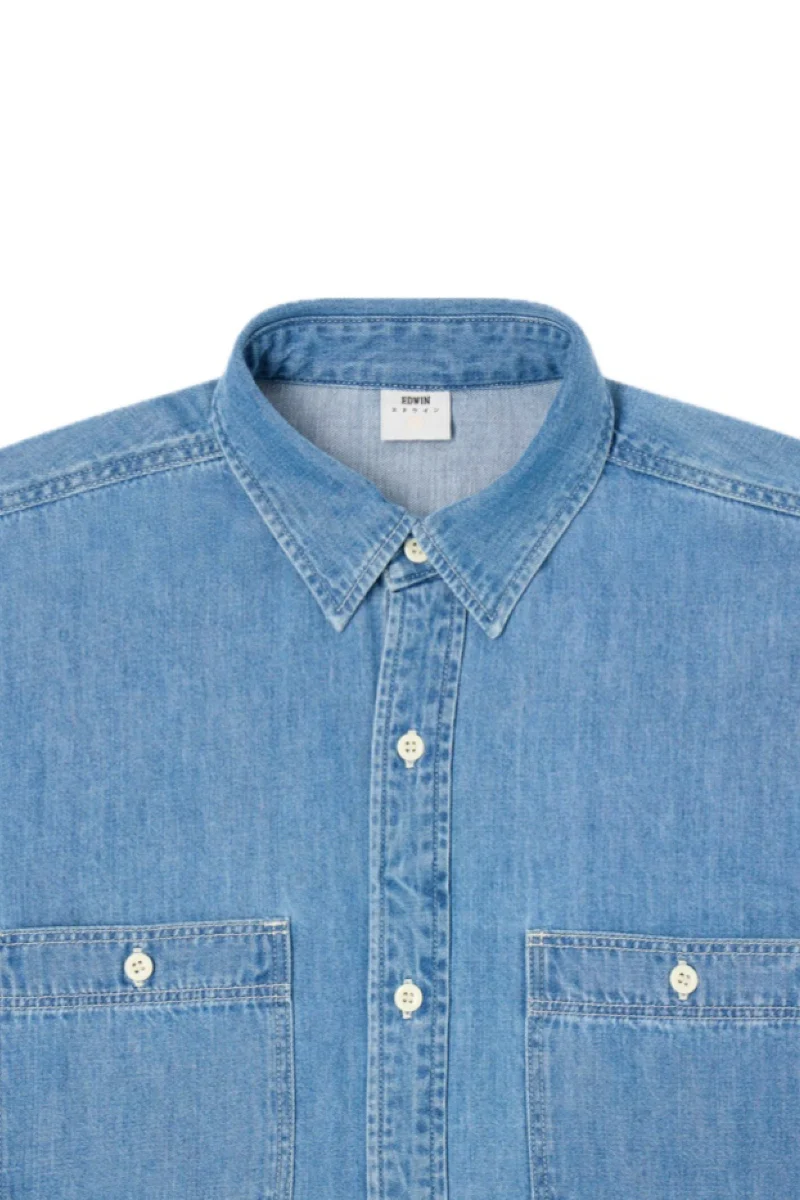 Edwin Work Shirt - blue light used - Image 4
