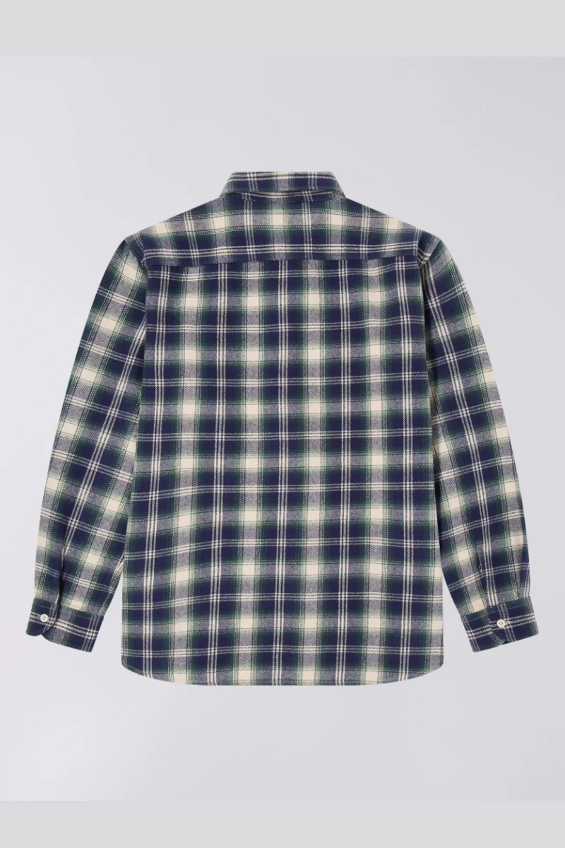 Edwin Work Shirt LS - navy / green - Image 5