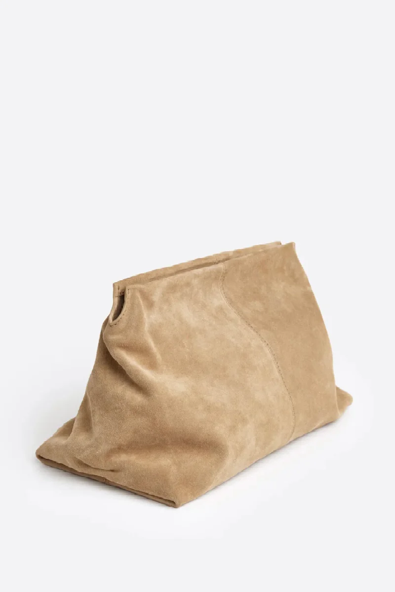Flattered Clay Clutch - suede sand - Image 3