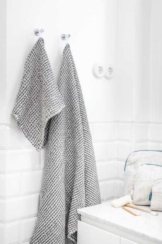 Gauhar waffle towel - large dark grey - Image 3