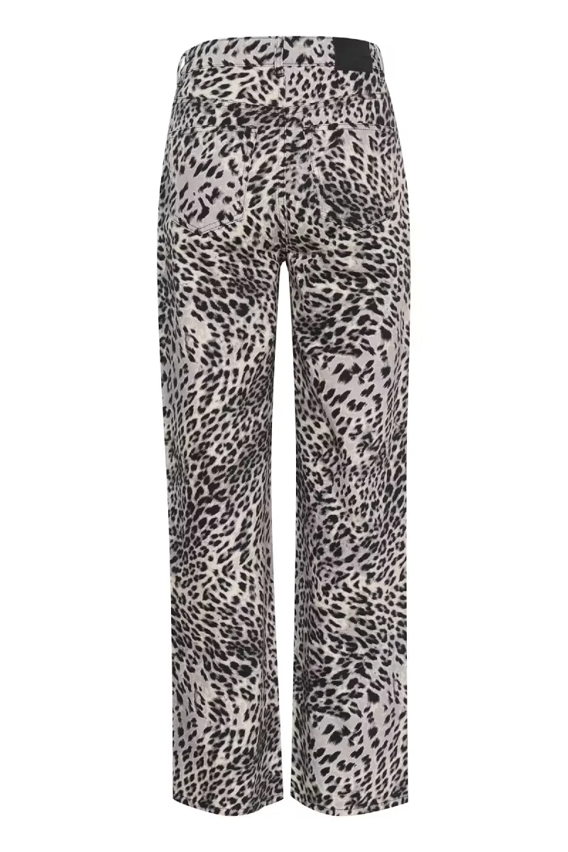 Gestuz GZleora MW wide jeans - grey leopard - Image 6