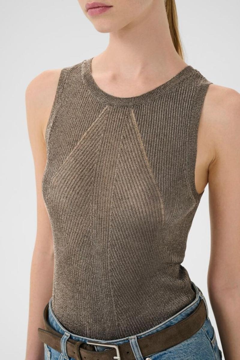 Gestuz GZsilvi tank top - warm grey metalli - Image 2
