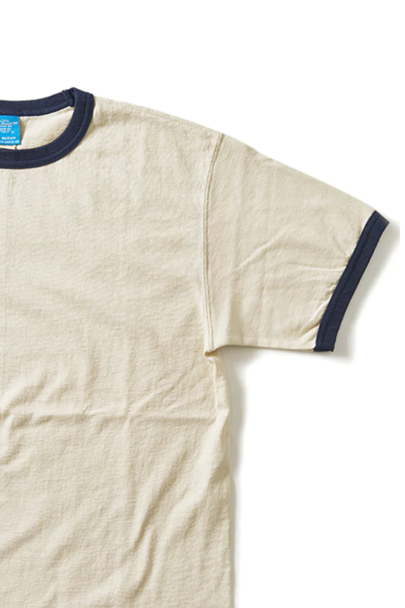 Good On S/S Ringer tee -  off-white / navy - Image 2