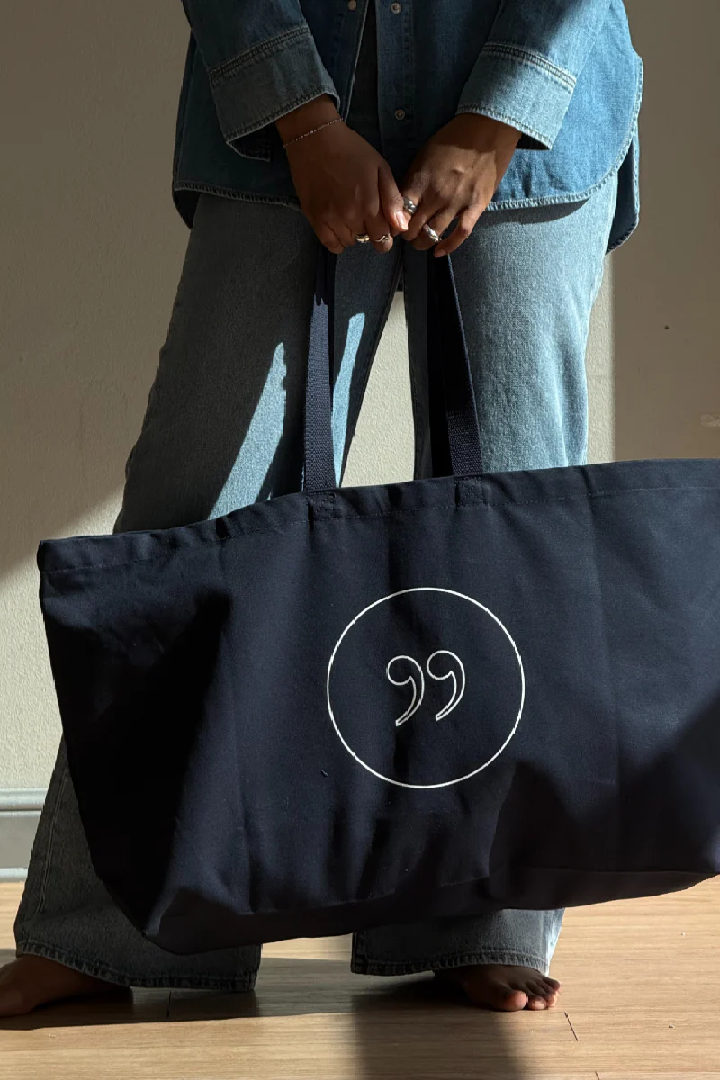 INCH" oversized  bag - navy