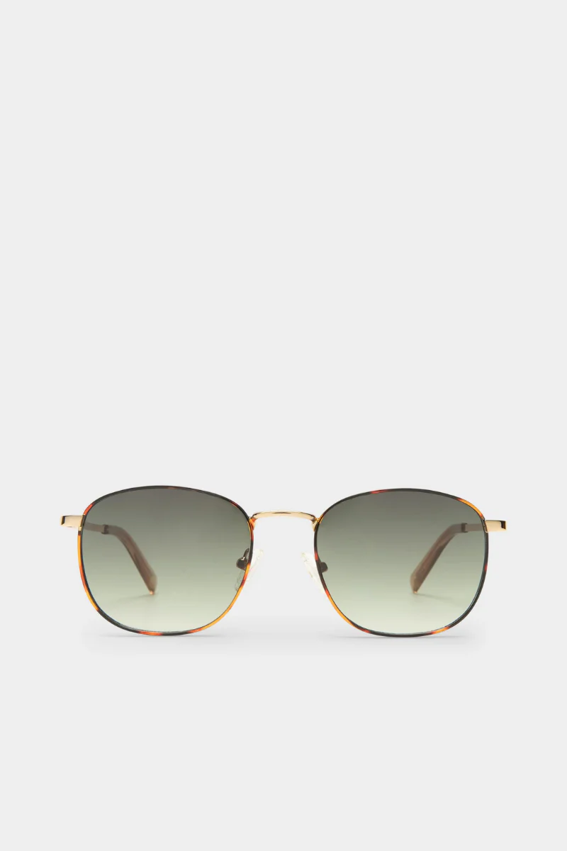 Le Specs Neptune Deux aurinkolasit - Gold Tortoise - Image 5