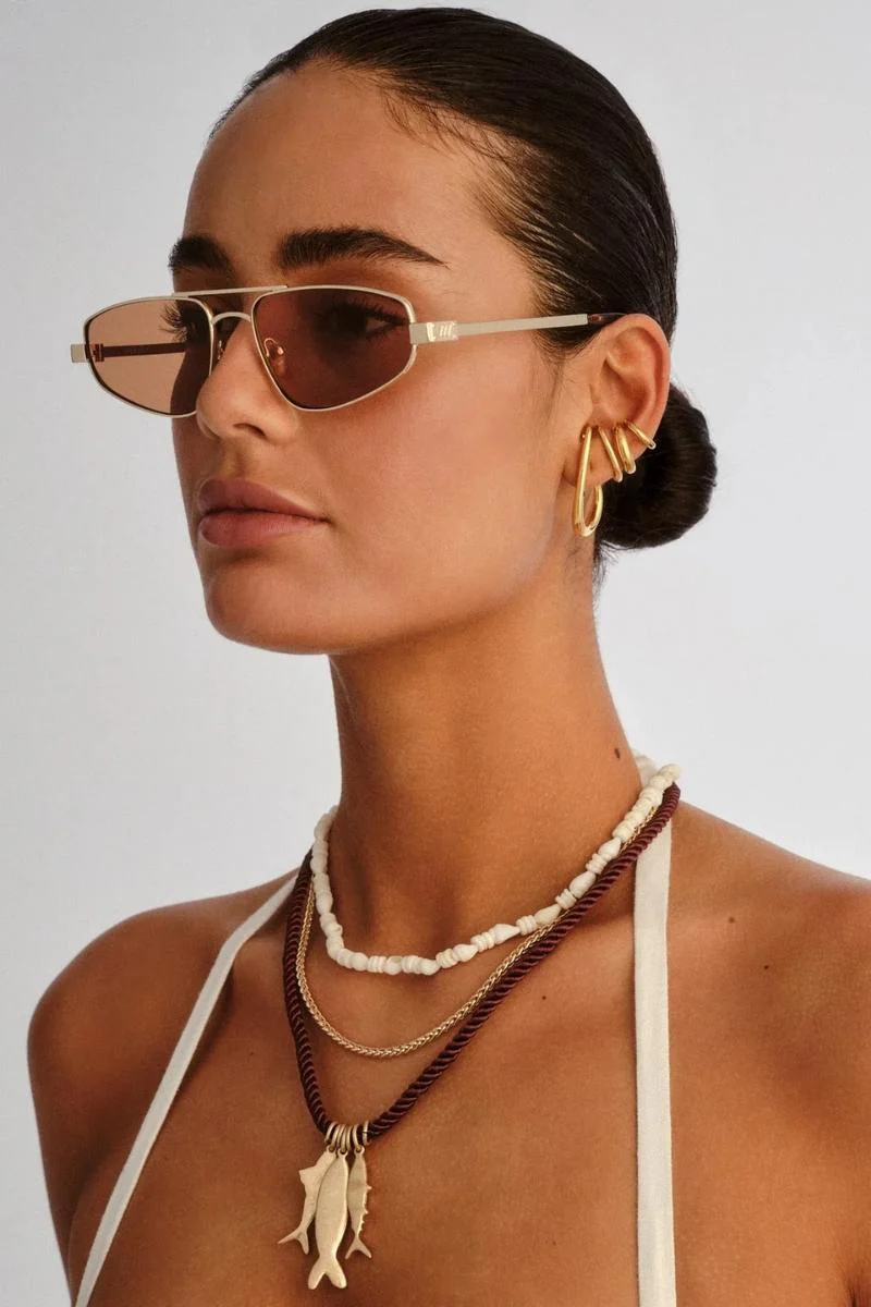 Le Specs Treasure -  gold / choco lens