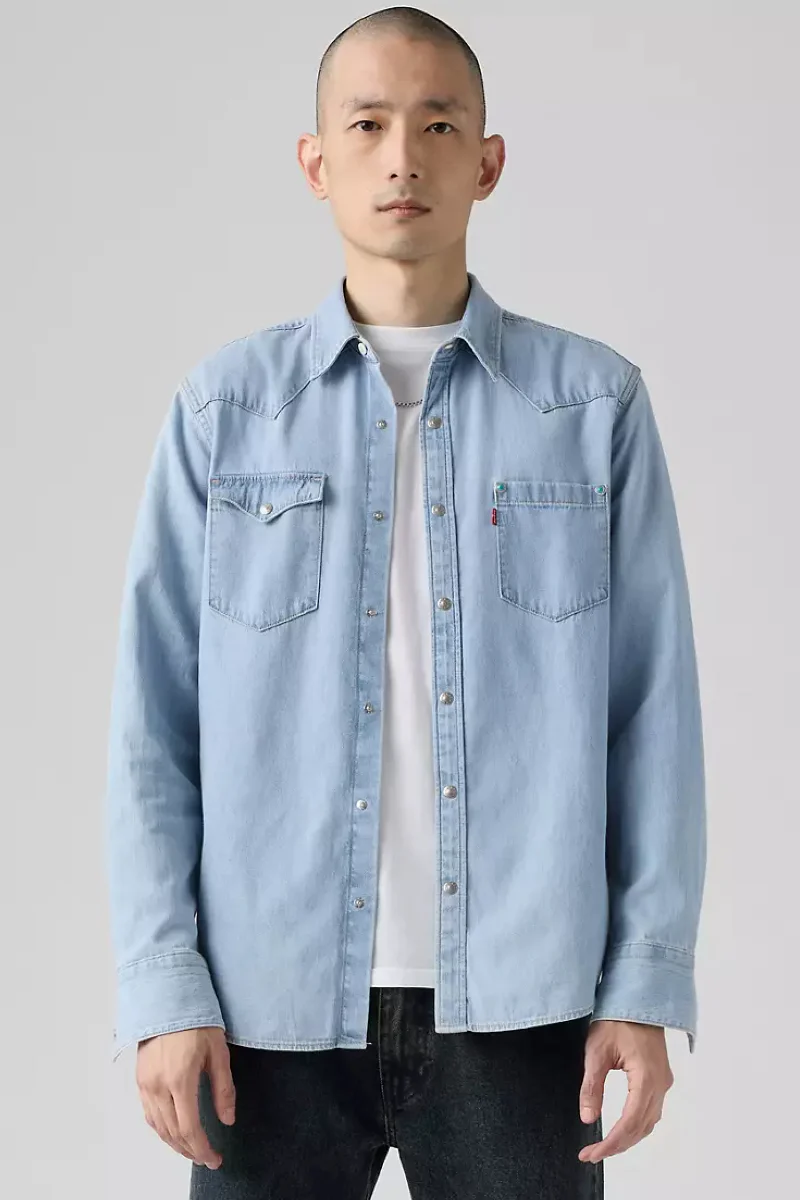 Levi's Barstow Western Special Edition farkkupaita - Turqoise rivet stonewash
