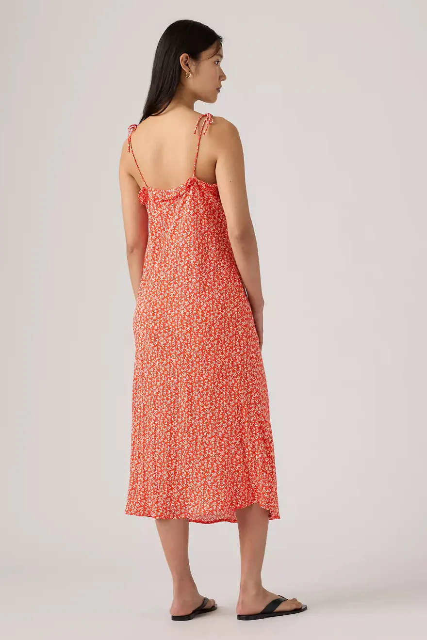 Levi's Sarita Midi Slip Dress - pamela floral vine signal red - Image 3